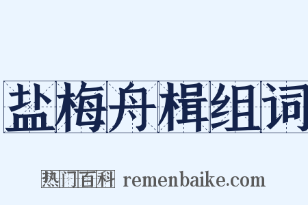 盐梅舟楫组词是什么意思的图片